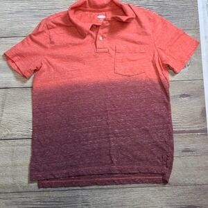 Boys Old Navy Cotton Polo Shirt Sz 8 Short Sleeve Orange Red Top